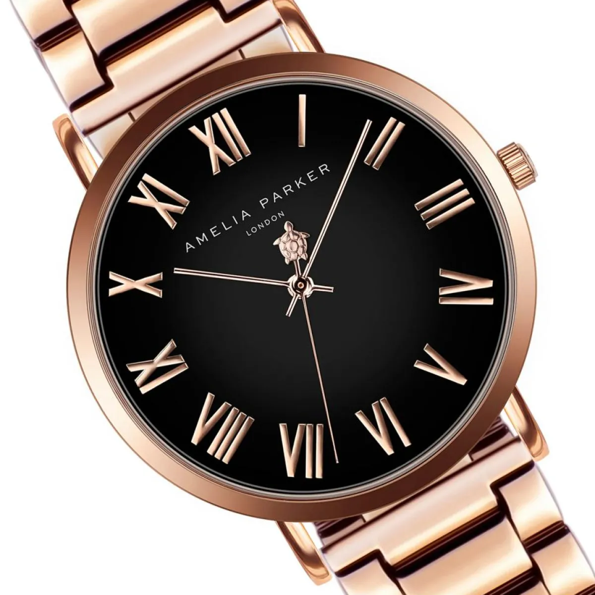 Amelia Parker Montres|Montre Femme en Acier Grand rose doré