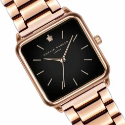 Amelia Parker Montres|Montre Femme en Acier Night Plaza rose doré