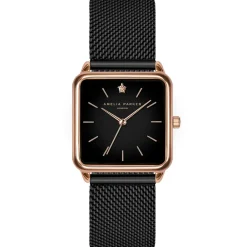 Amelia Parker Montres|Montre Femme en Acier Night Plaza noire