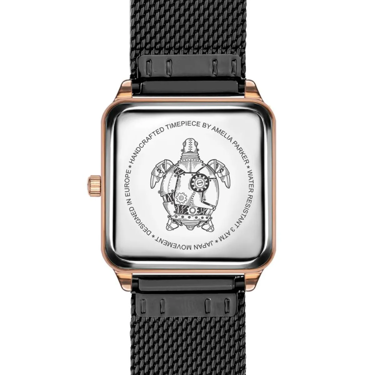 Amelia Parker Montres|Montre Femme en Acier Night Plaza noire