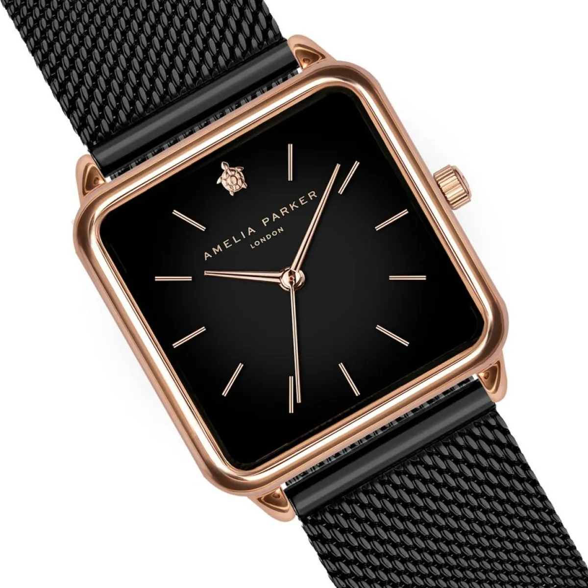 Amelia Parker Montres|Montre Femme en Acier Night Plaza noire
