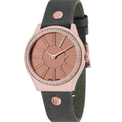 Baldinini Montres|Montre Femme en Cuir & cristaux Swarovski Adria gris foncé