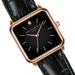 Amelia Parker Montres|Montre Femme en Cuir Night Plaza noire