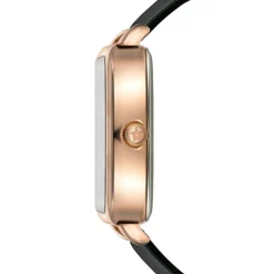 Amelia Parker Montres|Montre Femme Gold Plaza en Cuir noire