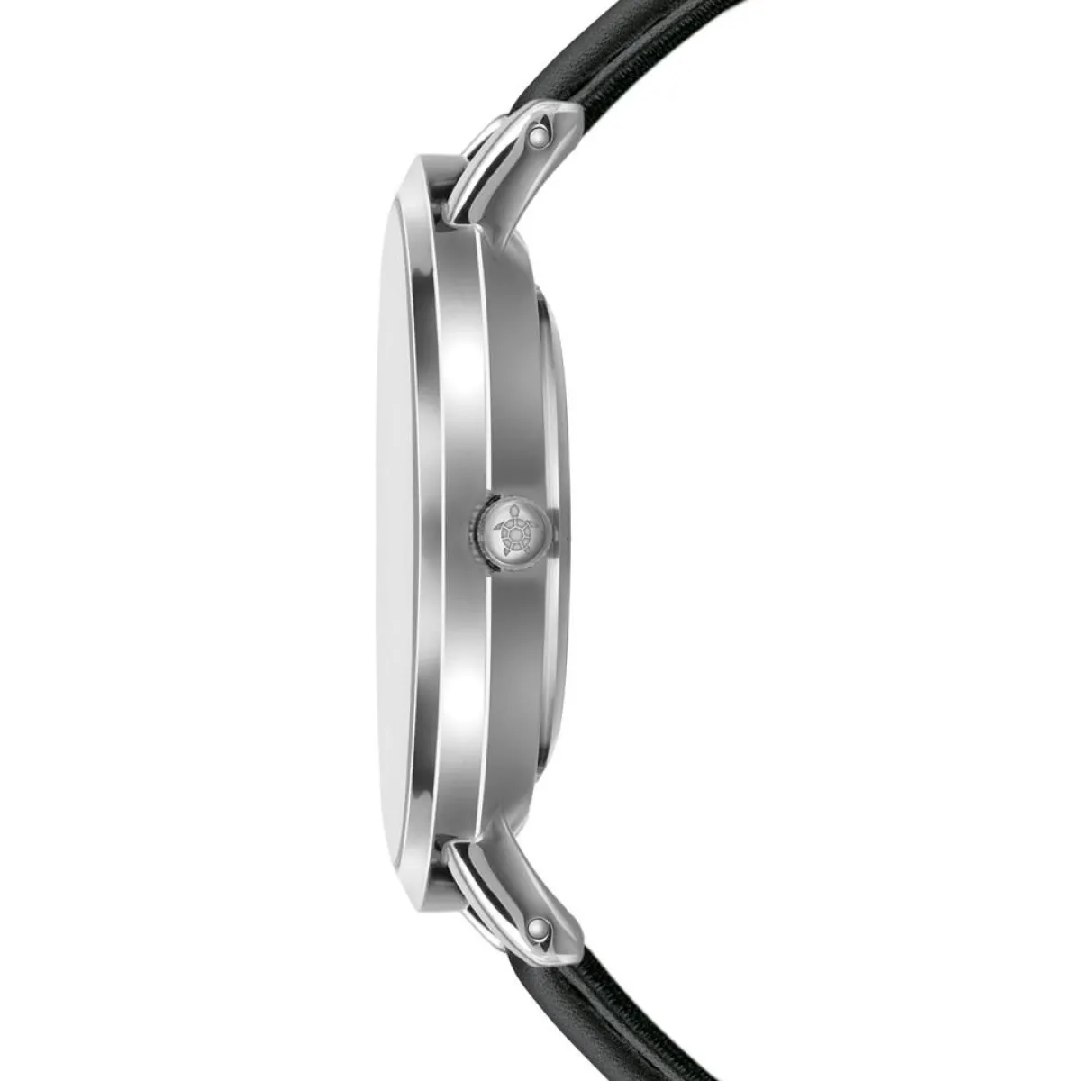 Amelia Parker Montres|Montre Femme Grand Blanc en Cuir noire