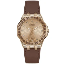 Guess Montres|Montre Femme Insignia en Silicone marron