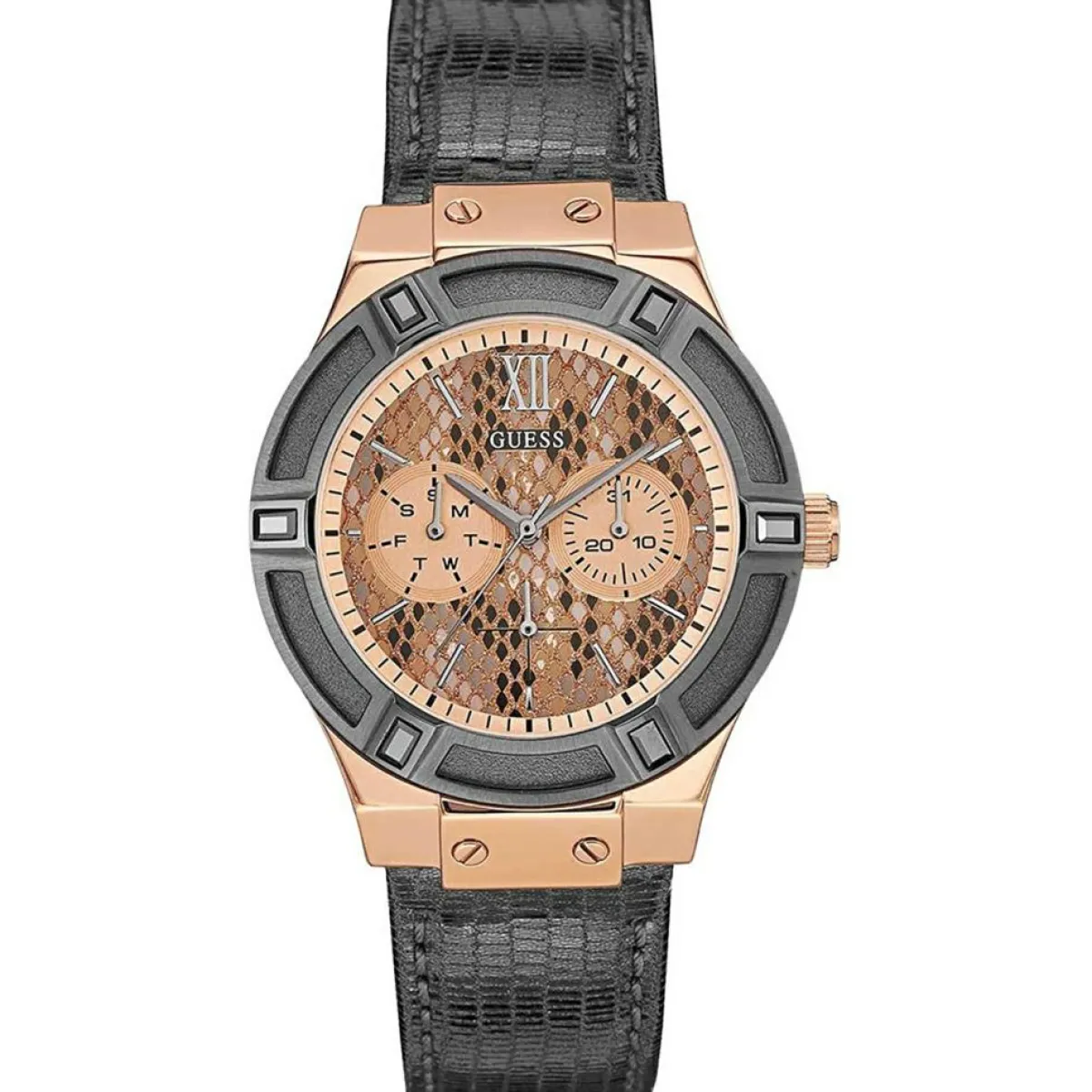 Guess Montres|Montre Femme Jet Setter en Cuir grise
