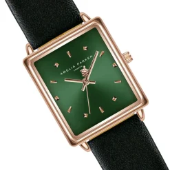 Amelia Parker Montres|Montre Femme Joyful Journey en Cuir noire