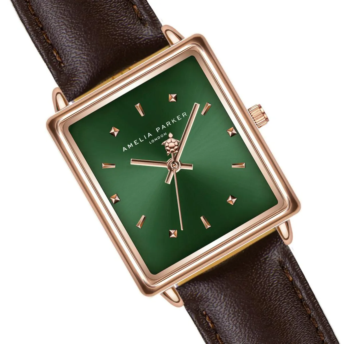 Amelia Parker Montres|Montre Femme Joyful Journey en Cuir marron