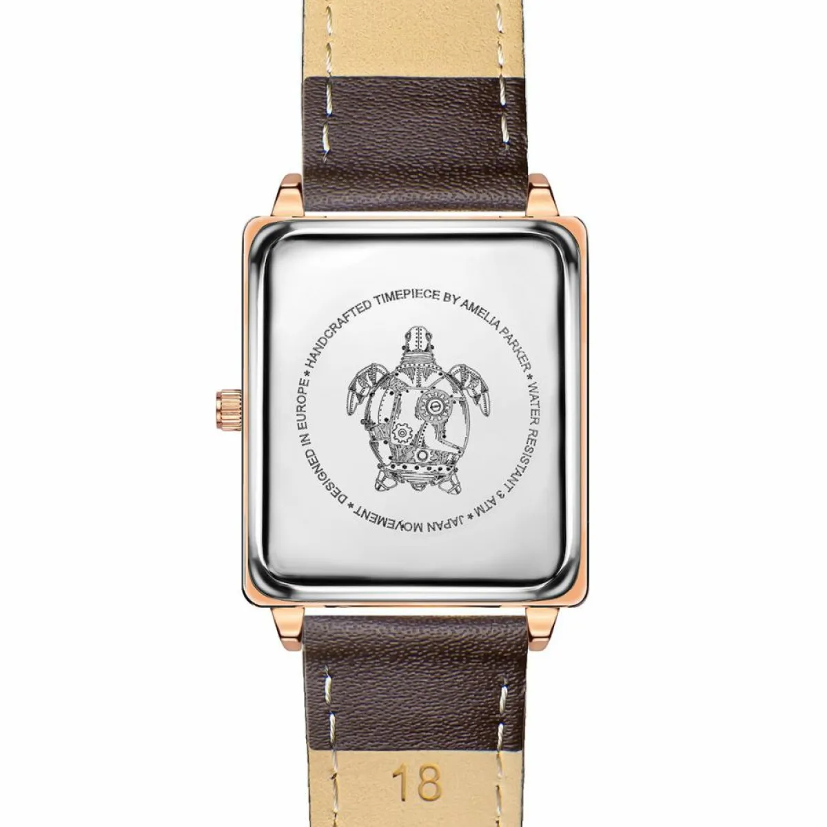 Amelia Parker Montres|Montre Femme Joyful Journey en Cuir marron