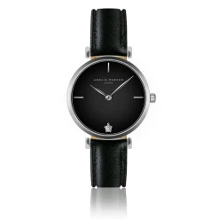 Amelia Parker Montres|Montre Femme Night Shore en Cuir noire