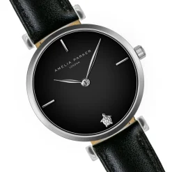 Amelia Parker Montres|Montre Femme Night Shore en Cuir noire