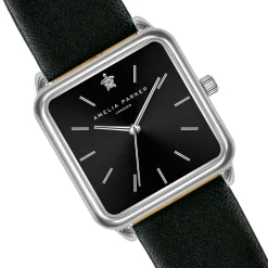 Amelia Parker Montres|Montre Femme Night Voyage en Cuir noire