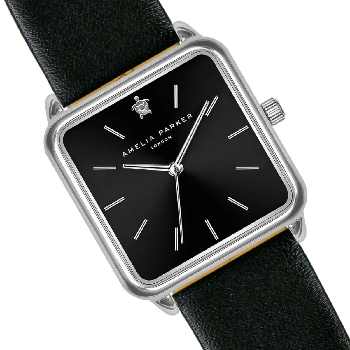 Amelia Parker Montres|Montre Femme Night Voyage en Cuir noire