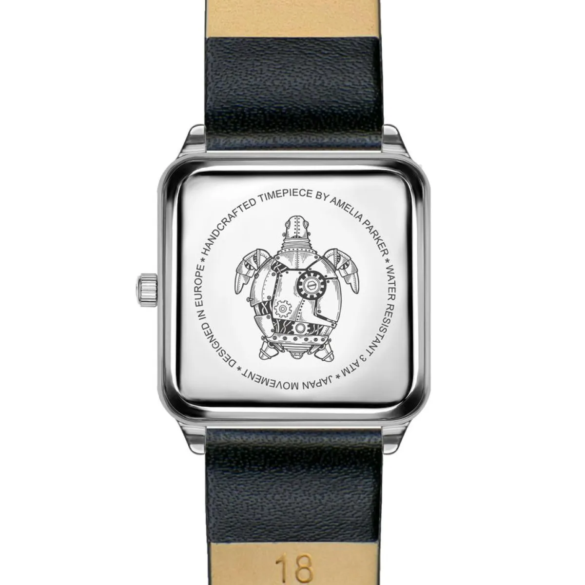 Amelia Parker Montres|Montre Femme Night Voyage en Cuir noire