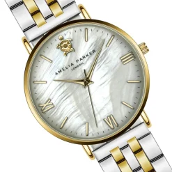 Amelia Parker Montres|Montre Femme Pearl of the Sea en Acier doré/argenté