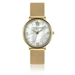 Amelia Parker Montres|Montre Femme Pearl of the Sea en Acier dorée