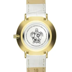 Amelia Parker Montres|Montre Femme Pearl of the Sea en Cuir blanche