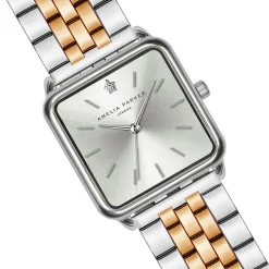 Amelia Parker Montres|Montre Femme Plaza en Acier rose doré/argenté