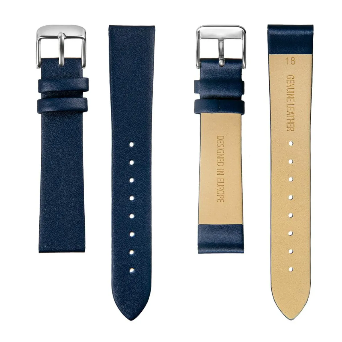 Amelia Parker Montres|Montre Femme Plaza en Cuir bleu foncé