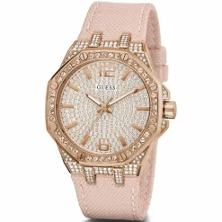 Guess Montres|Montre Femme Shimmer en Cuir rose