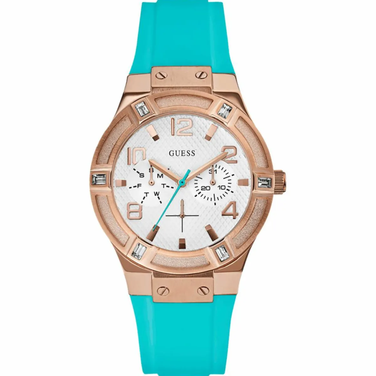 Guess Montres|Montre Femme Sport Steel en Silicone bleue