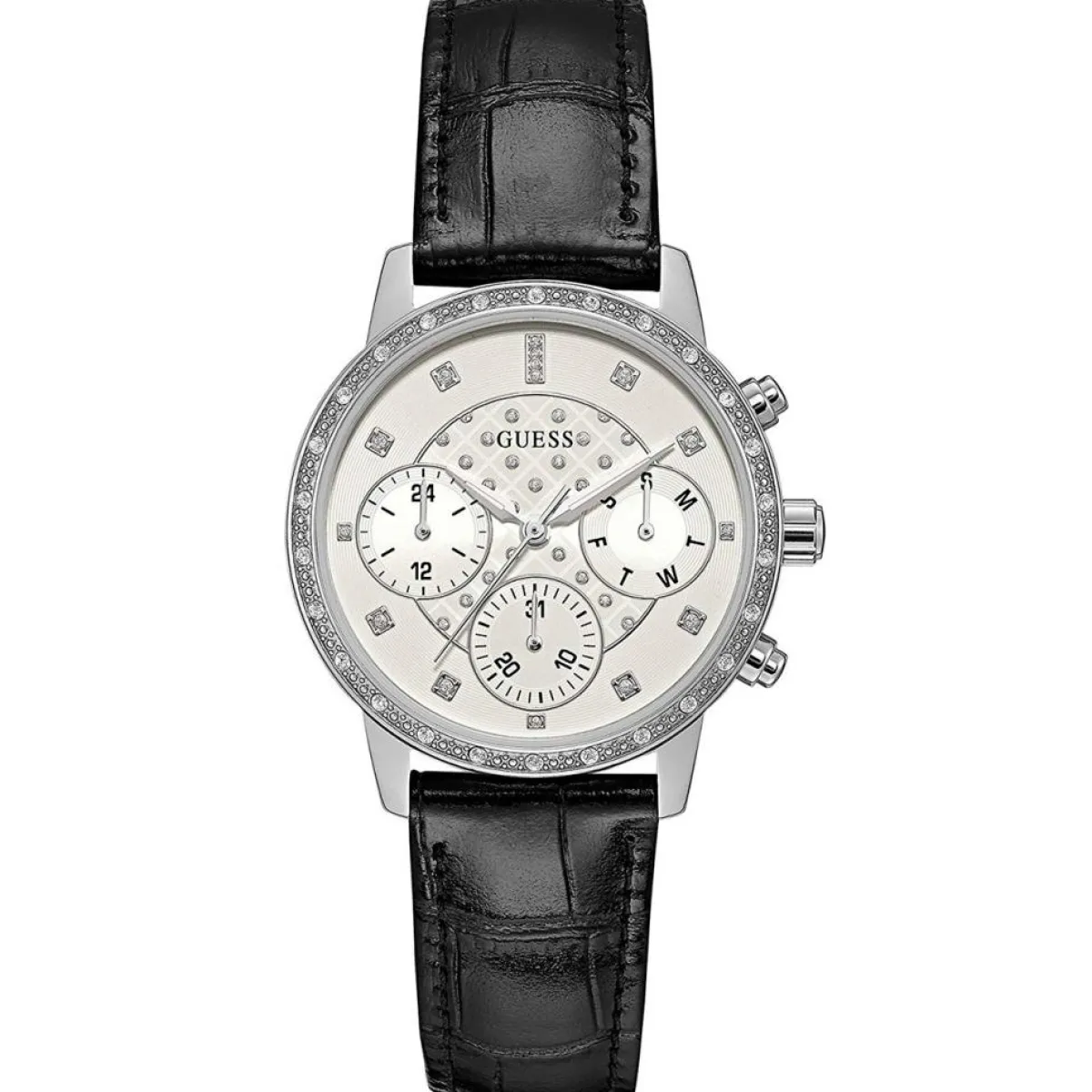 Guess Montres|Montre Femme Sunny en Cuir noire