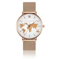 Amelia Parker Montres|Montre Femme Vacation en Acier rose doré