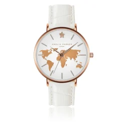 Amelia Parker Montres|Montre Femme Vacation en Cuir blanche