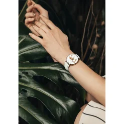 Amelia Parker Montres|Montre Femme Vacation en Cuir blanche