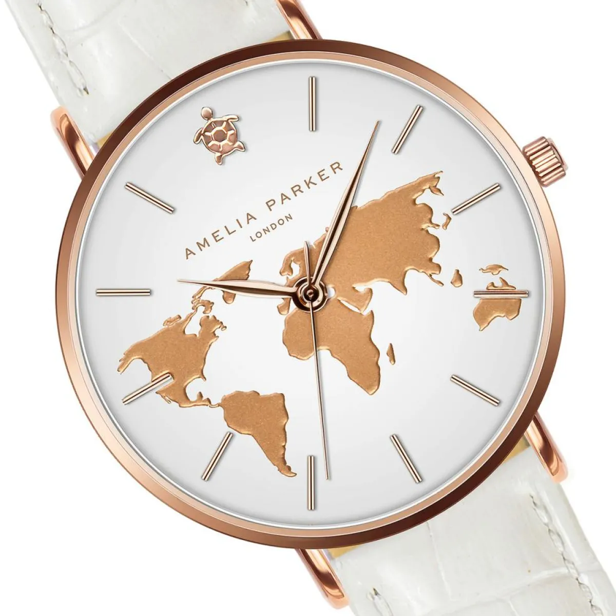 Amelia Parker Montres|Montre Femme Vacation en Cuir blanche