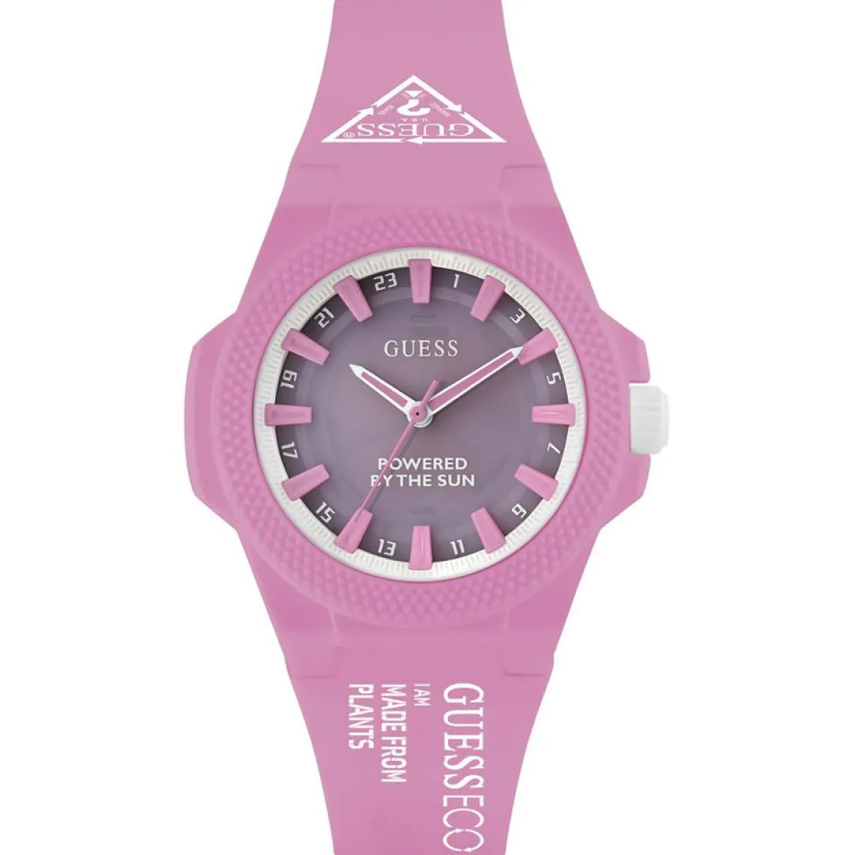 Guess Montres|Montre Solaire Femme Outspoken en Silicone rose