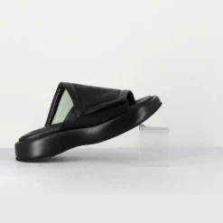 Malloni Sandales À Talons|Mules en Cuir Rombo noires