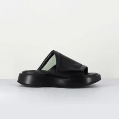 Malloni Sandales À Talons|Mules en Cuir Rombo noires