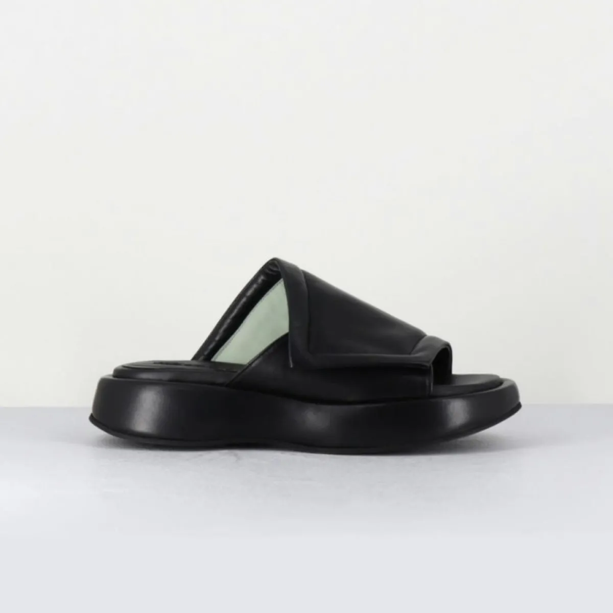 Malloni Sandales À Talons|Mules en Cuir Rombo noires