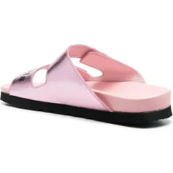 Palm Angels Sandales Plates|Mules en Cuir roses