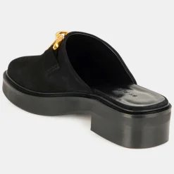 By Far Sandales À Talons|Mules en Cuir sabot noires