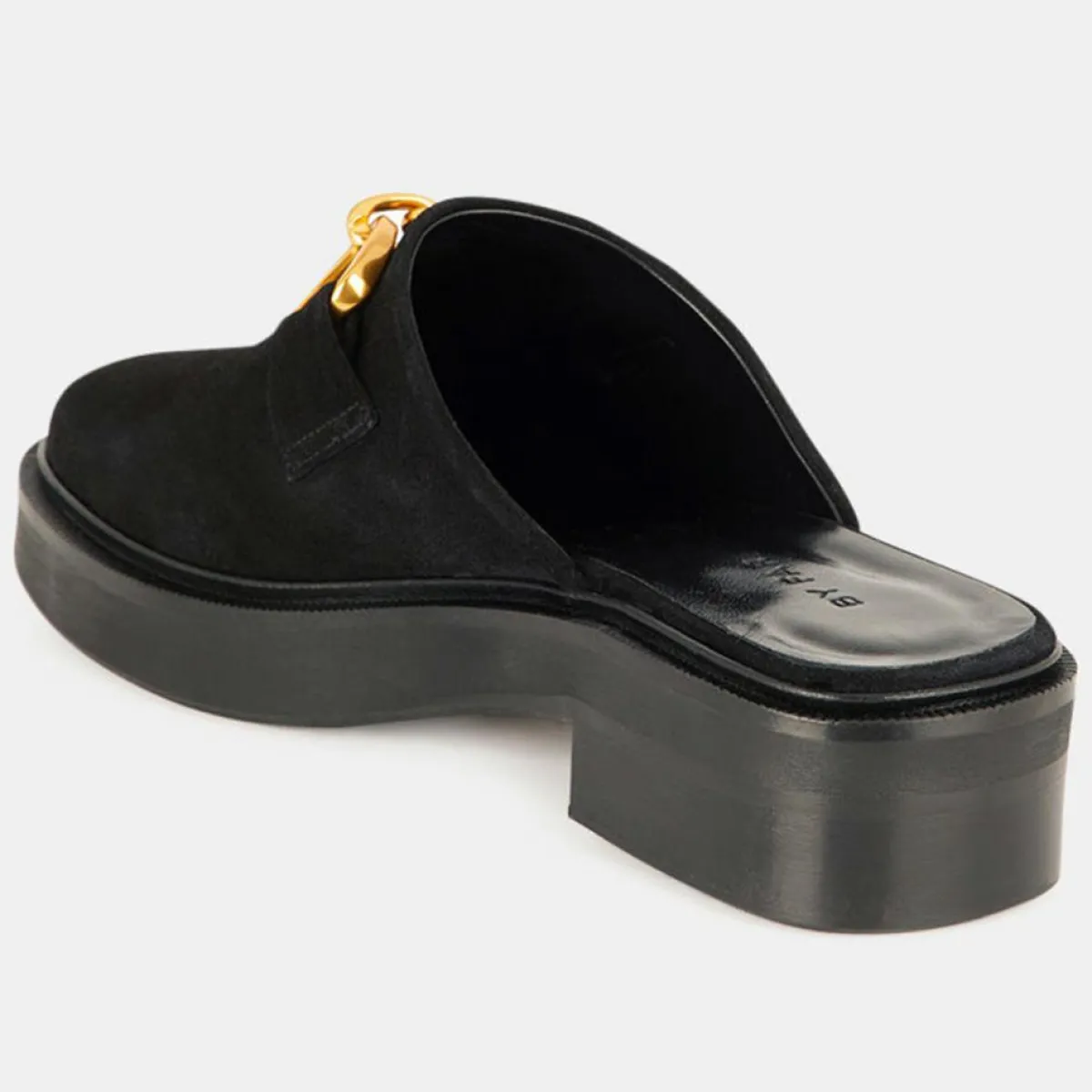 By Far Sandales À Talons|Mules en Cuir sabot noires