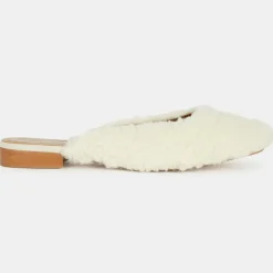 Flattered Sandales Plates|Mules Malva beiges