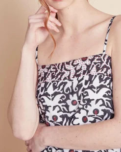 Le Chat Lingerie, Nuit|Nuisette Fidji imprimée noir/blanc