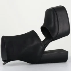 Sort Aarhus Bottines|Open Boots en Cuir 3760 noires - Talon : 13cm