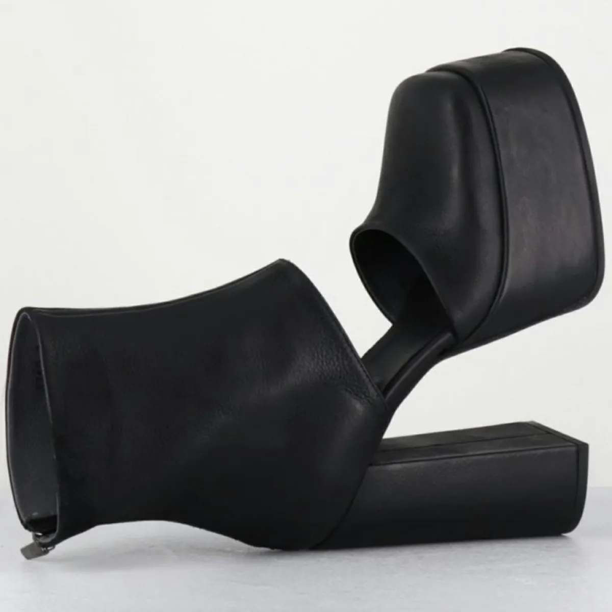 Sort Aarhus Bottines|Open Boots en Cuir 3760 noires - Talon : 13cm