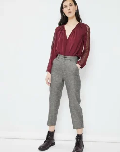 See u Soon Pantalons|Pantalon 7/8 Ashlynn noir/doré