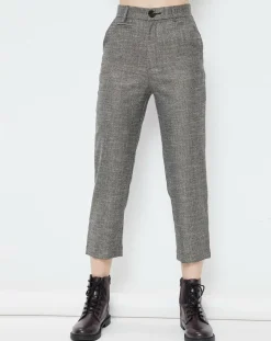 See u Soon Pantalons|Pantalon 7/8 Ashlynn noir/doré