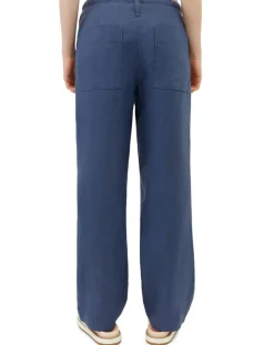 Marc O'Polo Pantalons|Pantalon 100% Lin Elastique Lin bleu moyen