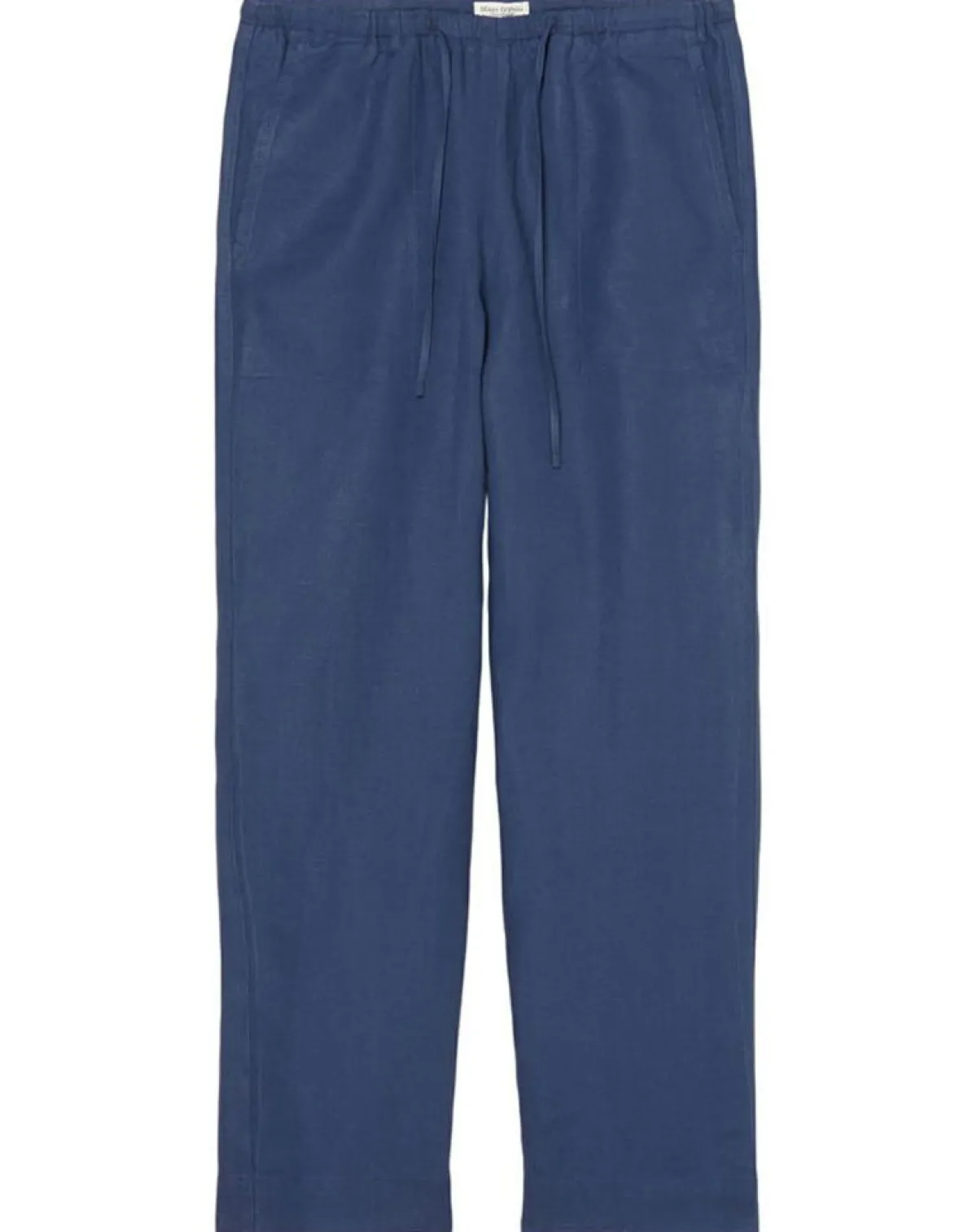 Marc O'Polo Pantalons|Pantalon 100% Lin Elastique Lin bleu moyen