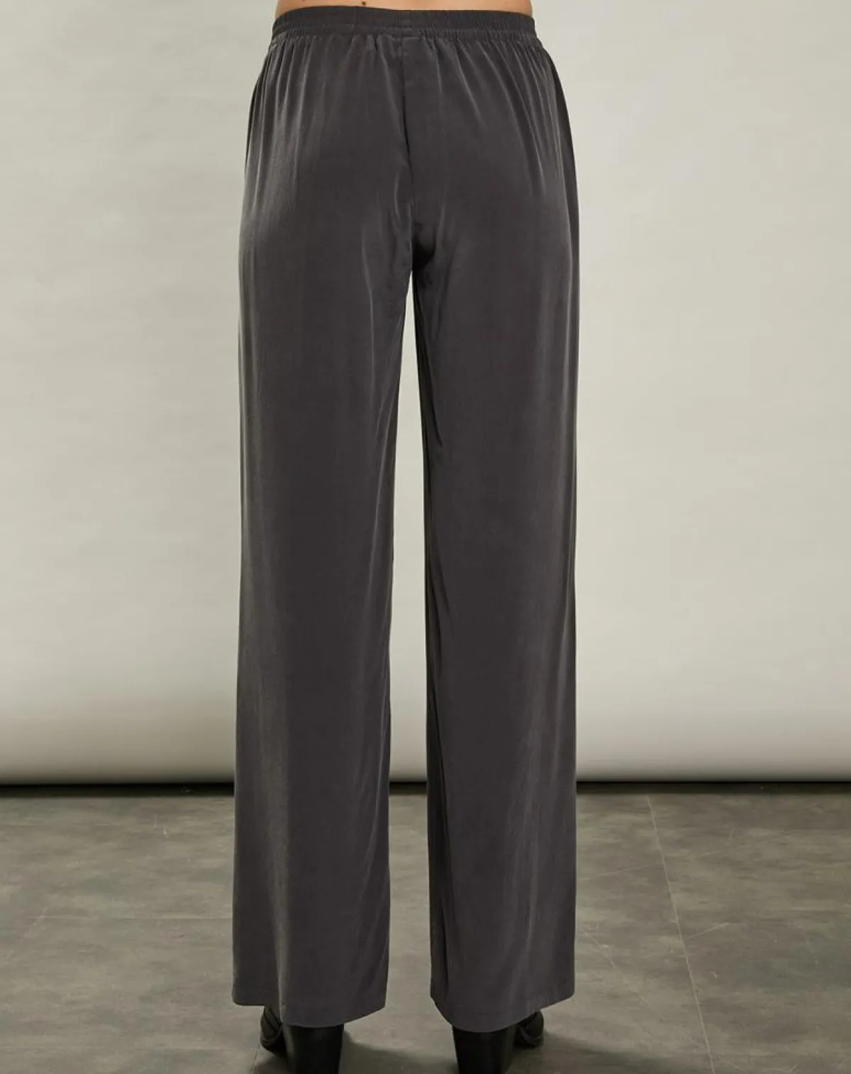 Hartford Pantalons|Pantalon 100% Soie Plaisance anthracite