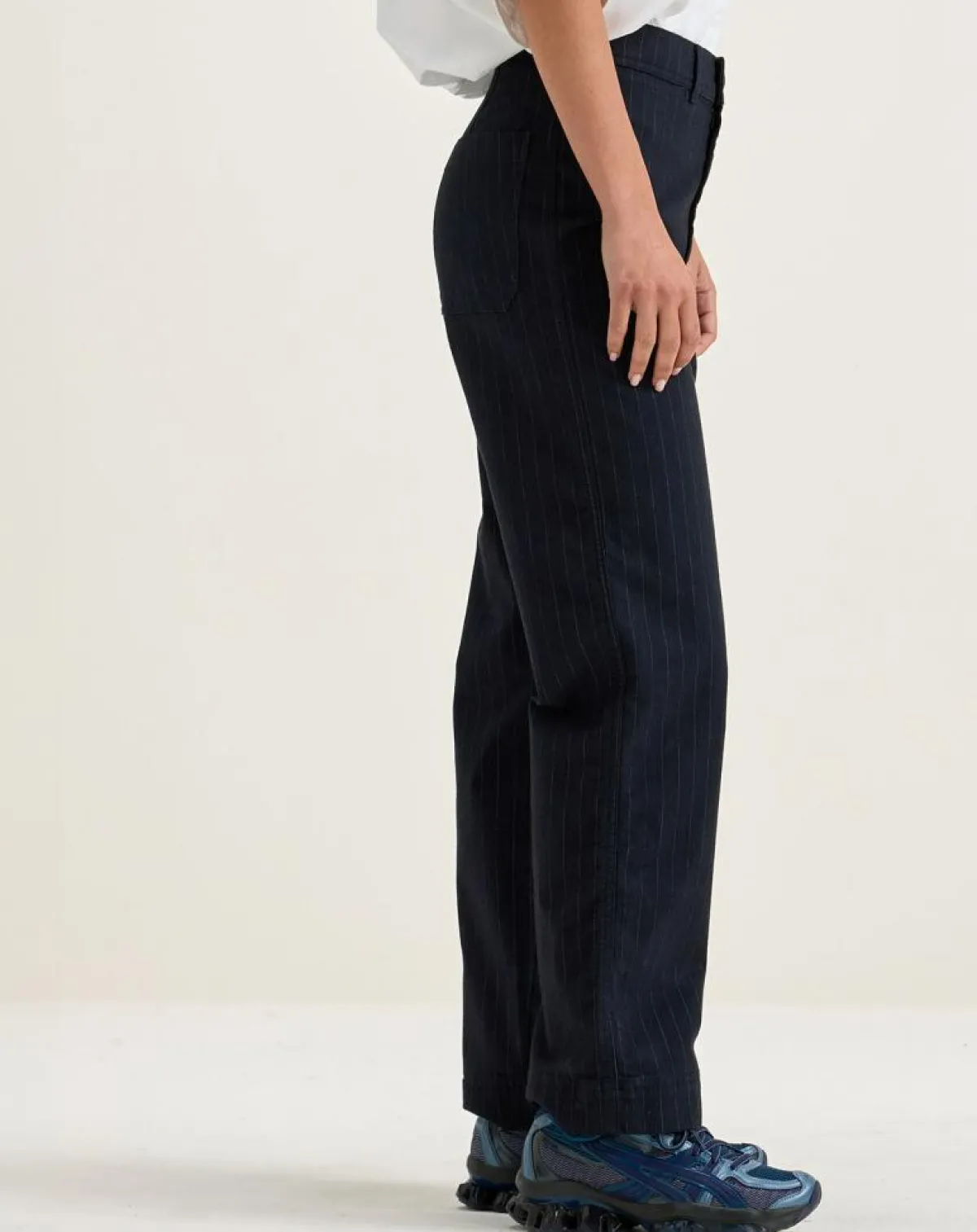 Bellerose Pantalons|Pantalon ajusté Ghada rayé marine