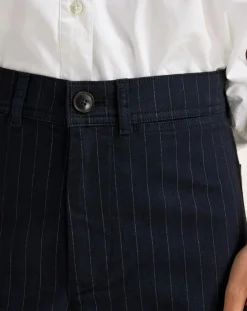 Bellerose Pantalons|Pantalon ajusté Ghada rayé marine