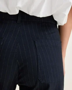 Bellerose Pantalons|Pantalon ajusté Ghada rayé marine